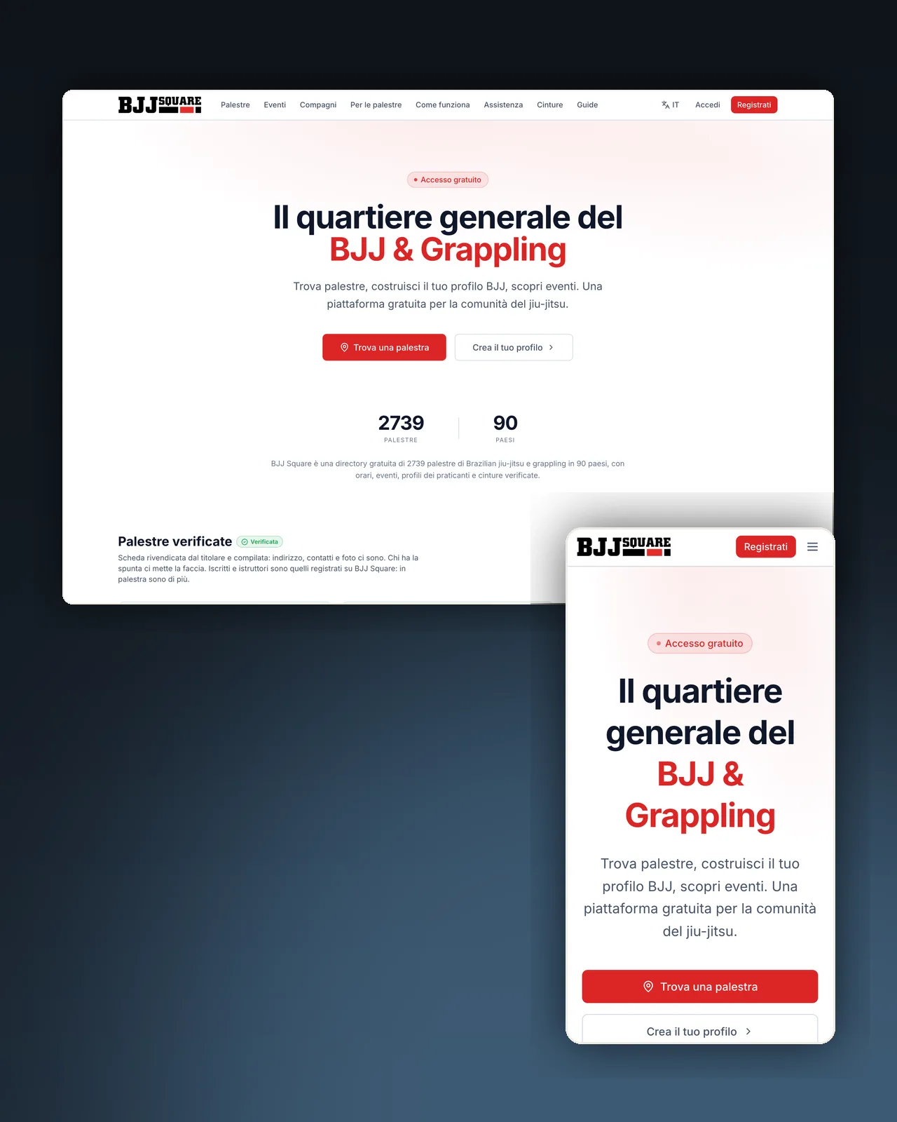 BJJSquare — anteprima del progetto